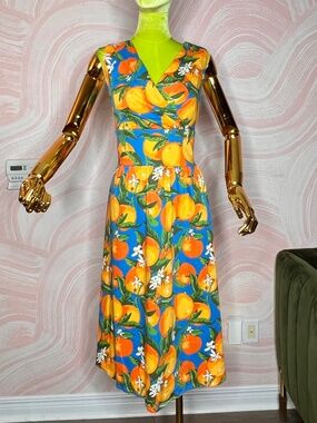 Vintage oranges dress - Plus-Size